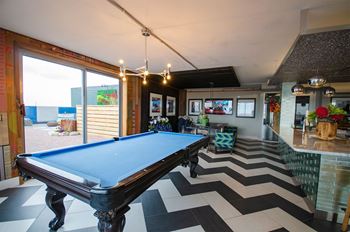 Lounge with billiards